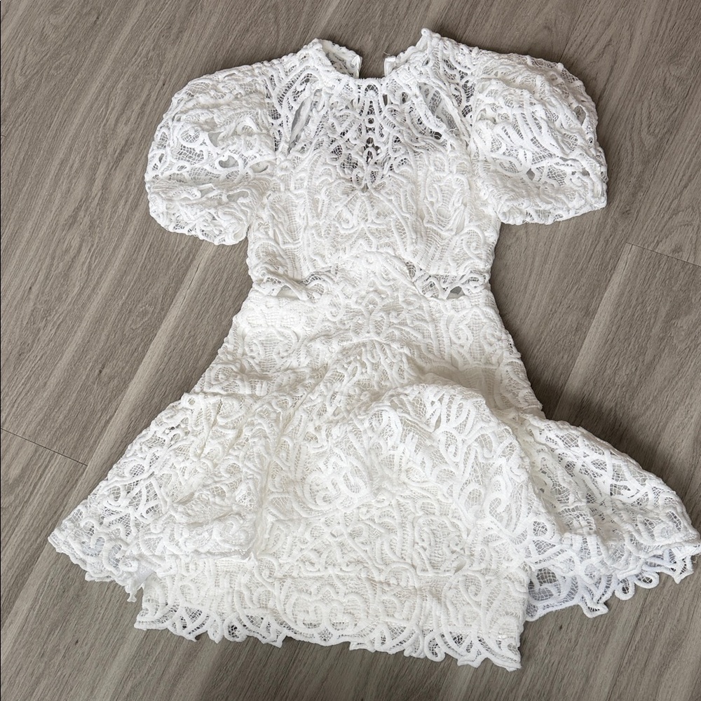 Elegant White Lace Dress